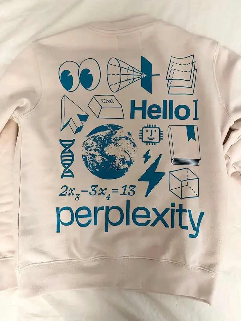 Hoodie med tryk fra Perplexity