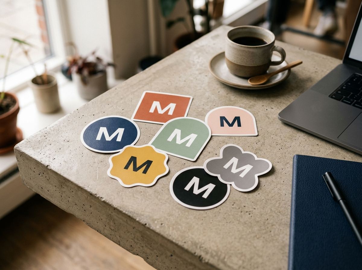 Stickerpack med Merchbart-flaget i flere farver