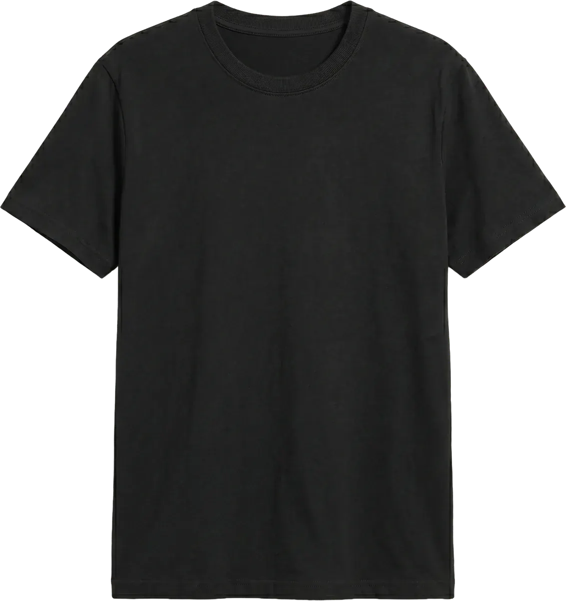 Sort t-shirt, forsiden